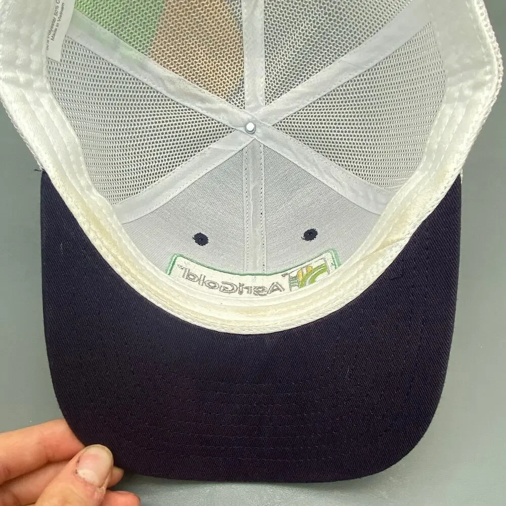 AgriGold Seed Hat Cap Vintage Style Mesh Trucker Snapback Purple White Farming